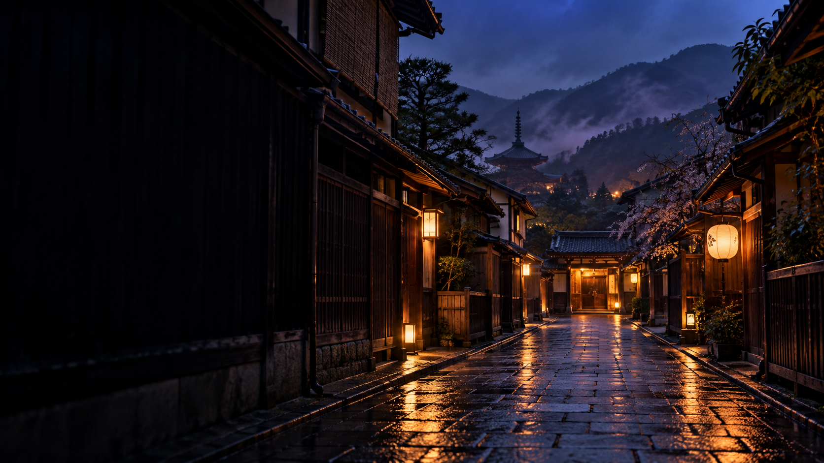 Tokyo and Kyoto nighttime journey